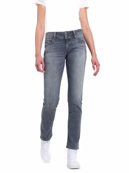 Cross Jeans Damen Jeans LOIE - Regular Fit  - Grau - Grey Used Cross Jeans Damen Jeans LOIE - Regular Fit  - Grau - Grey Used