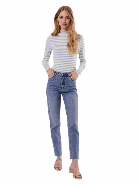 Vero Moda Damen Jeans VMBRENDA GU384 - Straight Fit - Blau - Light Blue Denim Vero Moda Damen Jeans VMBRENDA GU384 - Straight Fit - Blau - Light Blue Denim