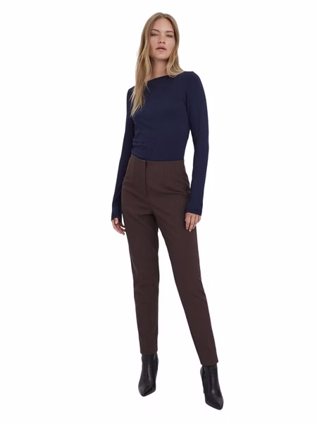 Vero Moda Damen Tapered Hose VMSANDY XS S M L XL Schwarz Braun Stretch Vero Moda Damen Tapered Hose VMSANDY XS S M L XL Schwarz Braun Stretch