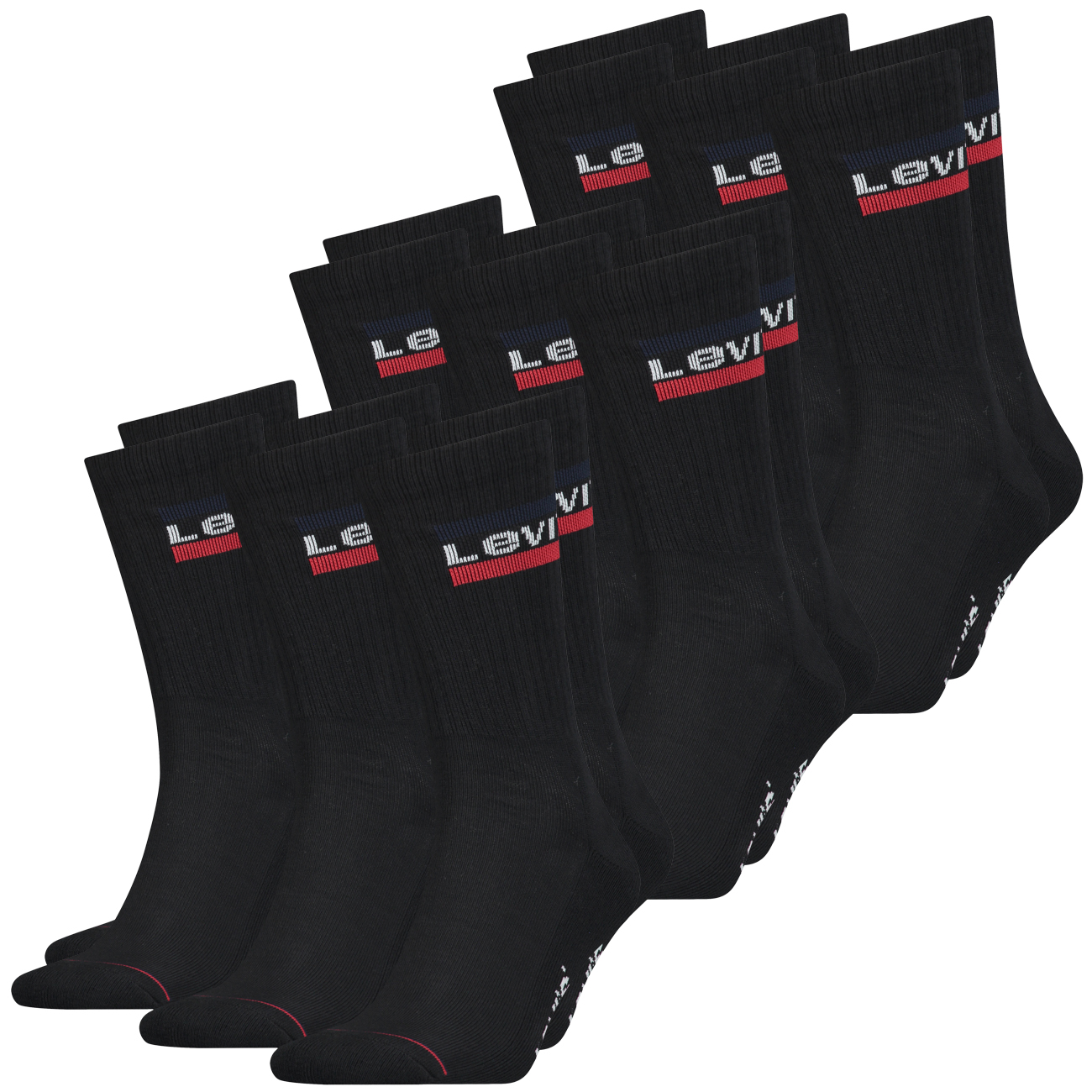 Levi's Unisex Socken Regular Cut 120SF SPRT LT 9er Pack günstig online kaufen