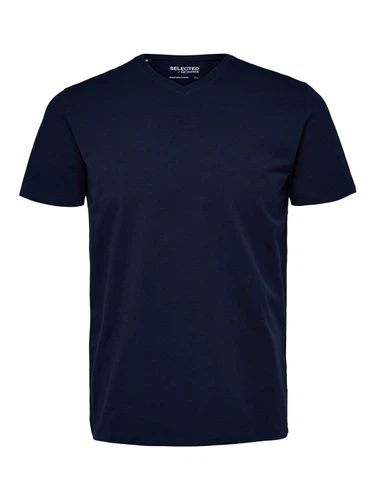 Selected Homme Herren V-Neck T-Shirt SLHAEL - Regular Fit