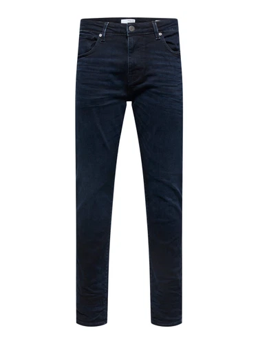 Selected Homme Herren Jeans SLH175-SLIM LEON 24601  - Slim Fit - Blau - Blue Black Denim