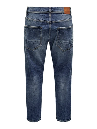 Only & Sons Herren Jeans ONSAVI COMFORT 4935 - Relaxed Fit - Blau - Dark Medium Blue Denim