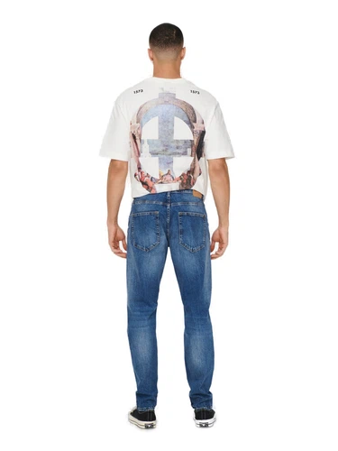 Only & Sons Herren Jeans ONSAVI COMFORT 4935 - Relaxed Fit - Blau - Dark Medium Blue Denim