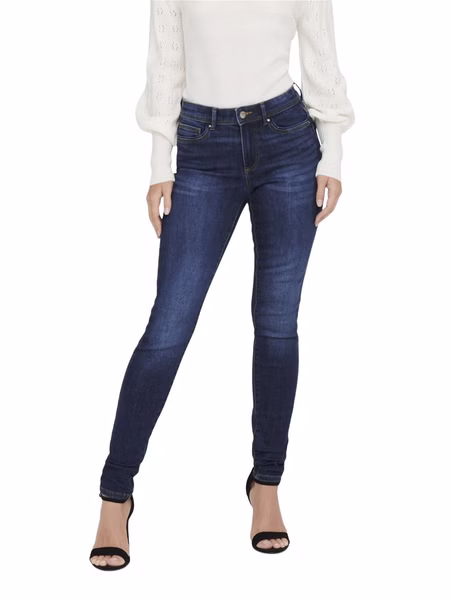 Only Damen Jeans ONLWAUW BJ581 Skinny Fit - Blau - Dark Blue Denim Only Damen Jeans ONLWAUW BJ581 Skinny Fit - Blau - Dark Blue Denim