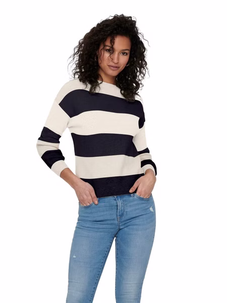 Only Damen Rundhals Strickpullover ONLATIA Only Damen Rundhals Strickpullover ONLATIA