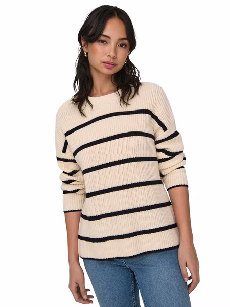 Only Damen Rundhals Strickpullover ONLPERNILLE STRIPE Only Damen Rundhals Strickpullover ONLPERNILLE STRIPE