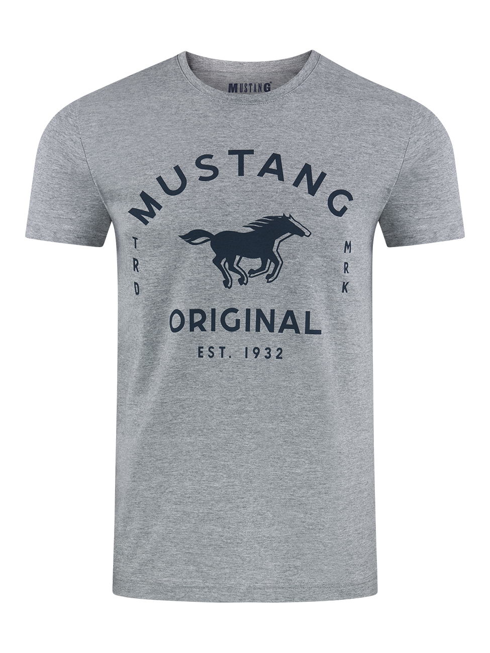 Mustang Herren T-Shirt Mehrfarbig Rundhals Regular Fit S bis 6XL