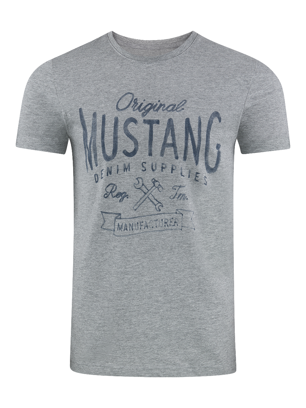 Mustang Herren T-Shirt Mehrfarbig Rundhals Regular Fit S bis 6XL