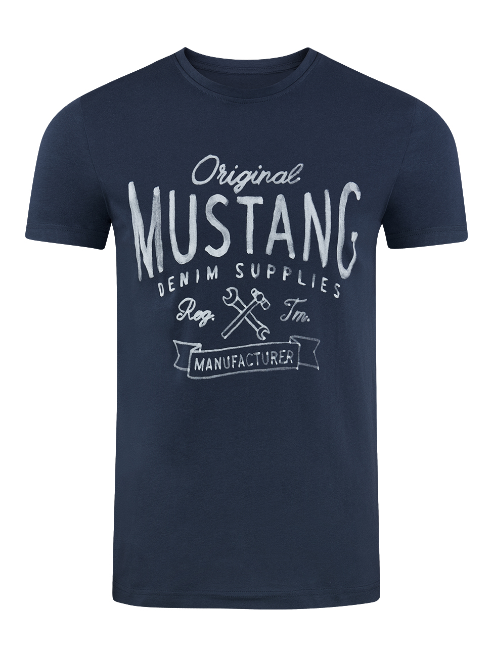 Mustang Herren T-Shirt Mehrfarbig Rundhals Regular Fit S bis 6XL