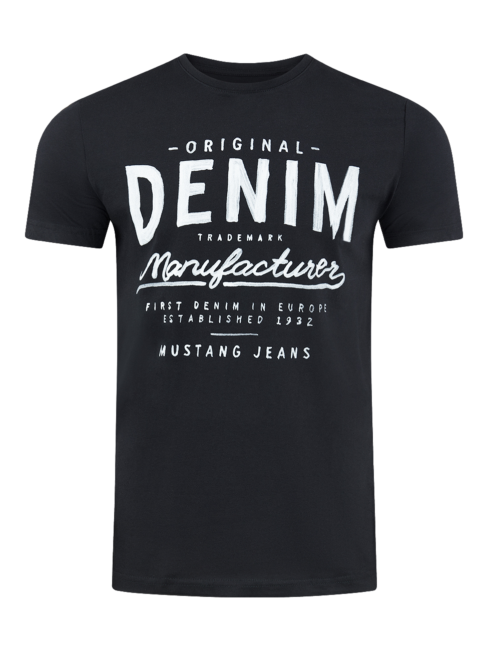 Mustang Herren T-Shirt Mehrfarbig Rundhals Regular Fit S bis 6XL