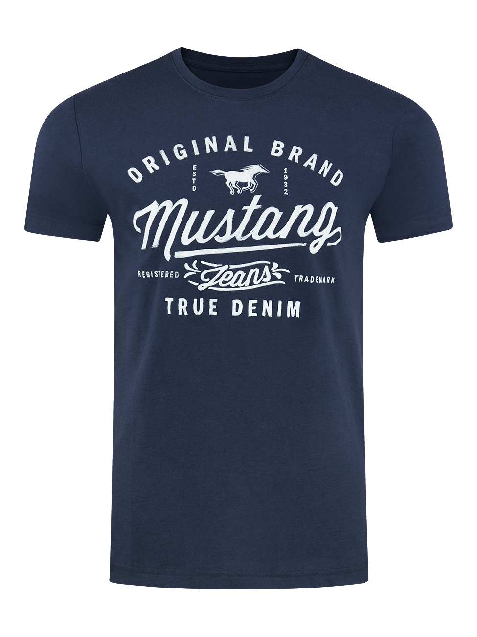 Mustang Herren T-Shirt Mustang Mehrfarbig Rundhals Regular Fit S bis 6XL