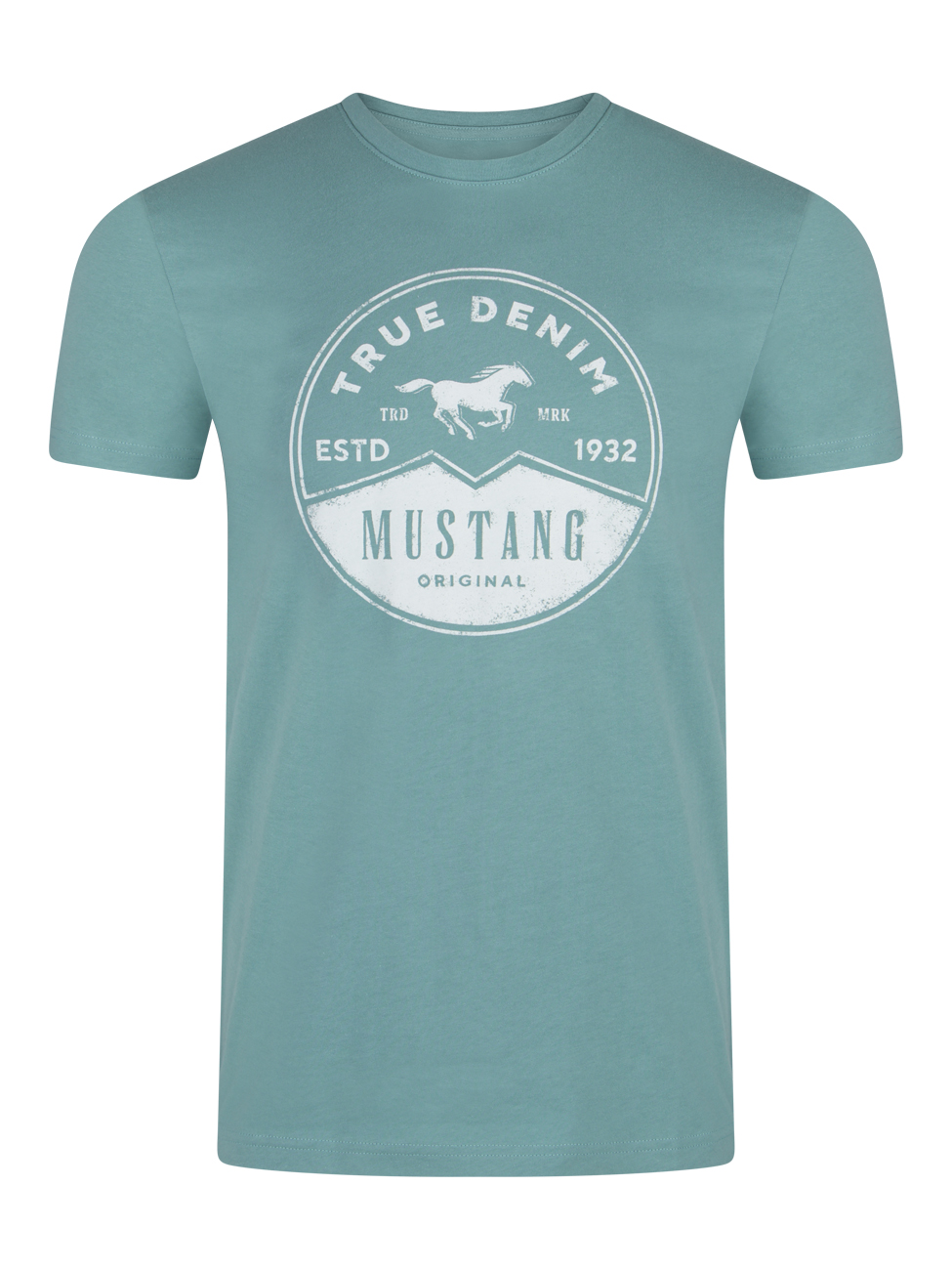 Mustang Herren T-Shirt Mehrfarbig Rundhals Regular Fit S bis 6XL