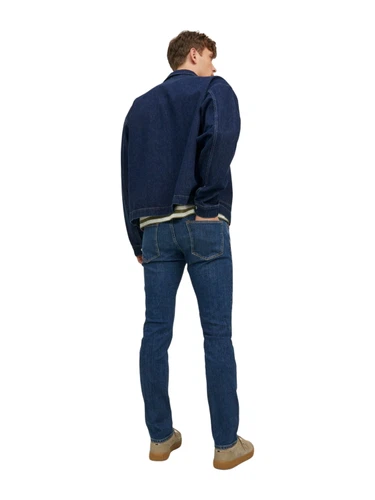 Jack & Jones Herren Jeans JJIGLENN JJEVAN AM 477- Slim Fit - Blau - Blue Denim