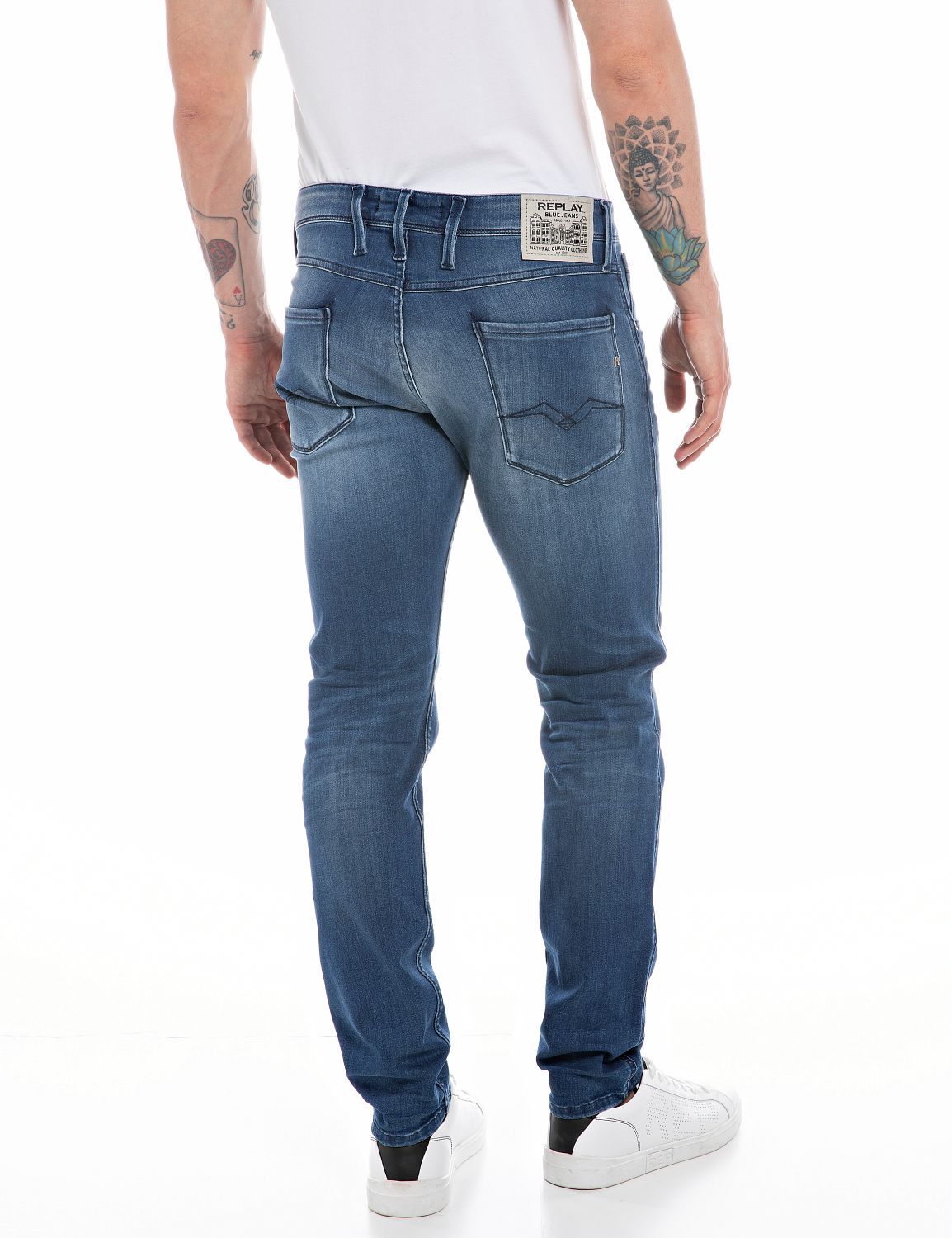 Replay Herren Jeans ANBASS - Slim Fit - Blau - Medium Blue günstig online kaufen