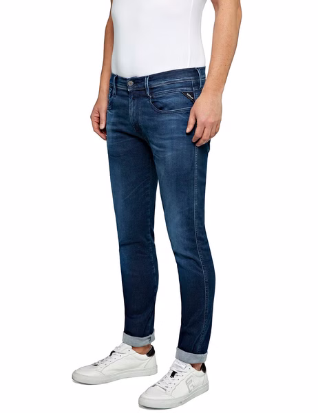 Replay Herren Jeans ANBASS - Slim Fit - Blau - Dark Blue Denim Hyperflex Stretch Replay Herren Jeans ANBASS - Slim Fit - Blau - Dark Blue Denim Hyperflex Stretch