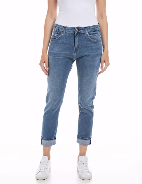 Replay Damen Jeans MARTY - Boyfriend Fit - Blau - Medium Blue Denim Replay Damen Jeans MARTY - Boyfriend Fit - Blau - Medium Blue Denim