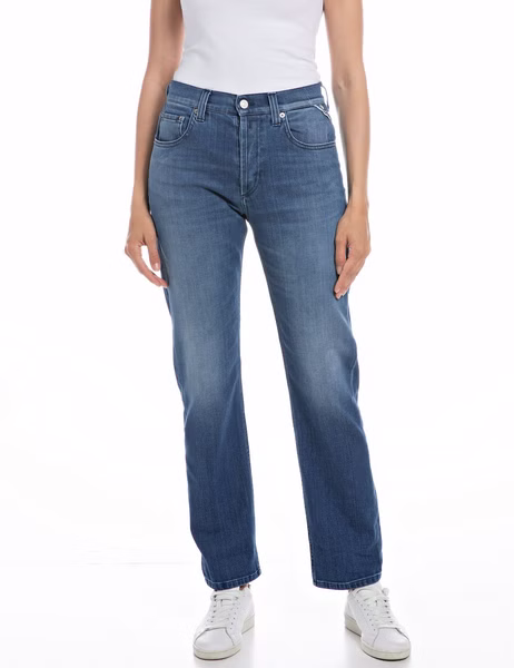 Replay Damen Jeans MAIJKE STRAIGHT - Straight Fit - Blau - Medium Blue Denim Replay Damen Jeans MAIJKE STRAIGHT - Straight Fit - Blau - Medium Blue Denim
