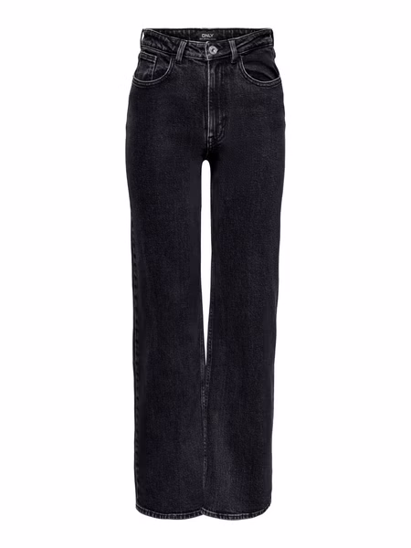 Only Damen Jeans ONLJUICY LIFE HW WIDE LEG REA244 - Comfort Fit - Schwarz - Black Denim Only Damen Jeans ONLJUICY LIFE HW WIDE LEG REA244 - Comfort Fit - Schwarz - Black Denim