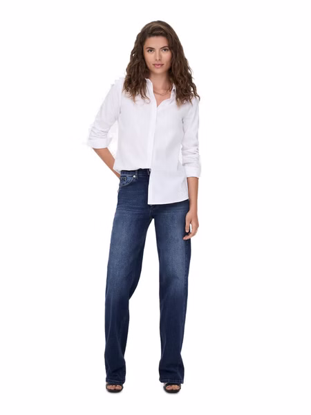 Only Damen Jeans ONLJUICY LIFE HW WIDE LEG REA398 - Comfort Fit - Blau - Dark Blue Denim Only Damen Jeans ONLJUICY LIFE HW WIDE LEG REA398 - Comfort Fit - Blau - Dark Blue Denim