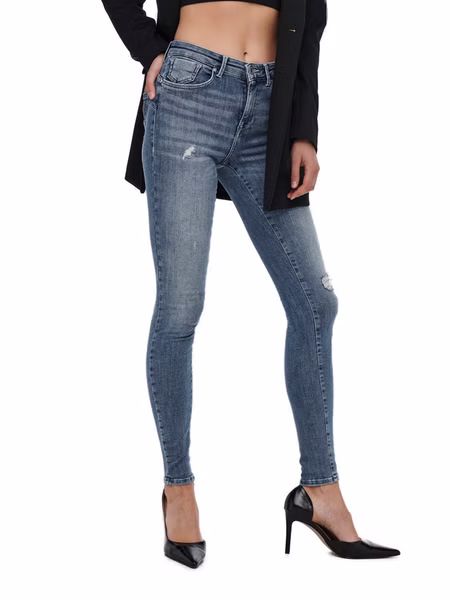 Only Damen Jeans ONLPOWER MID PUSH UP REA264 - Skinny Fit - Blau - Medium Blue Denim Only Damen Jeans ONLPOWER MID PUSH UP REA264 - Skinny Fit - Blau - Medium Blue Denim