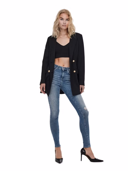 Only Damen Jeans ONLPOWER MID PUSH UP REA264 - Skinny Fit - Blau - Medium Blue Denim Only Damen Jeans ONLPOWER MID PUSH UP REA264 - Skinny Fit - Blau - Medium Blue Denim