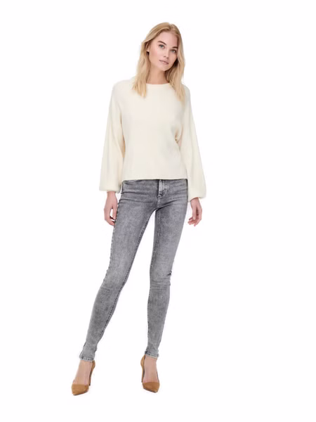 Only Damen Jeans ONLBLUSH MID SK TAI918 - Skinny Fit - Grau - Light Grey Denim Only Damen Jeans ONLBLUSH MID SK TAI918 - Skinny Fit - Grau - Light Grey Denim
