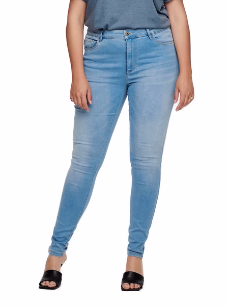 Carmakoma by Only Damen Jeans CARAUGUSTA BJ13333 - Skinny Fit - Blau - Light Blue Denim - Plus Size Carmakoma by Only Damen Jeans CARAUGUSTA BJ13333 - Skinny Fit - Blau - Light Blue Denim - Plus Size