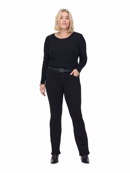 Carmakoma by Only Damen Jeans CARSALLY - Flared Fit - Schwarz - Black - Plus Size Carmakoma by Only Damen Jeans CARSALLY - Flared Fit - Schwarz - Black - Plus Size