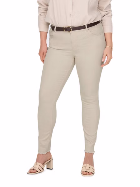 Carmakoma by Only Damen Jeans CARWILLY - Skinny Fit - Beige - Ecru - Plus Size Carmakoma by Only Damen Jeans CARWILLY - Skinny Fit - Beige - Ecru - Plus Size