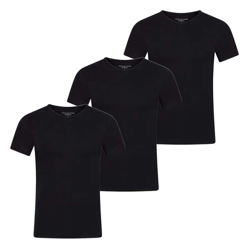 Tommy Hilfiger Herren T-Shirt STRETCH VN TEE - 3er Pack - Regular Fit