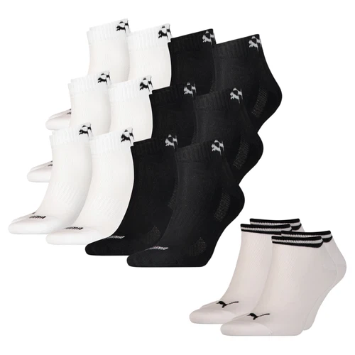 Puma Unisex Herren Damen Quarter Socken 12er Vorteilspack UNISEX CUSHIONED QUARTER + 2 Paar gratis