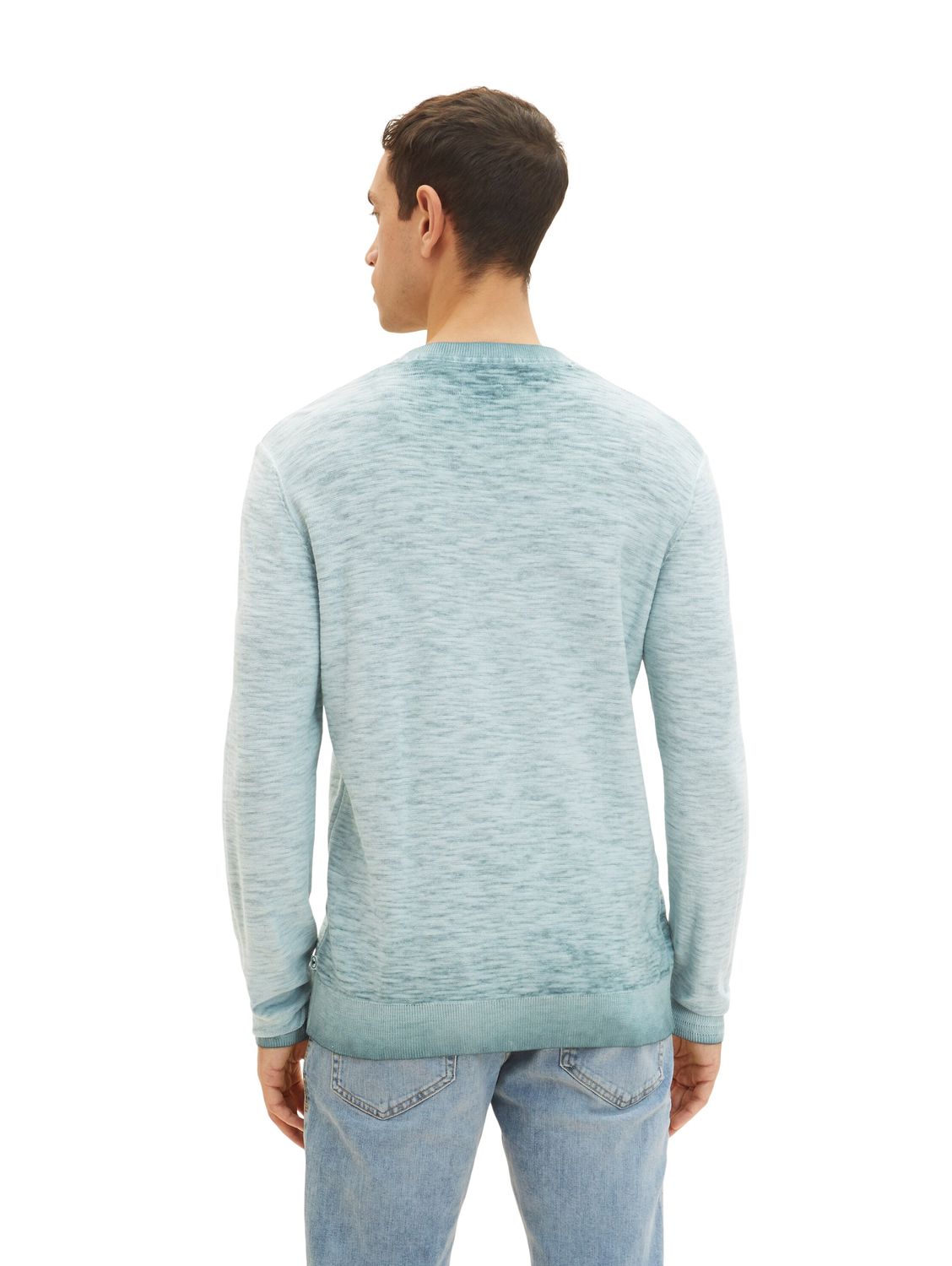 Tom Tailor Herren Rundhals Pullover PRINTED STRIPE KNITTER - Regular Fit günstig online kaufen