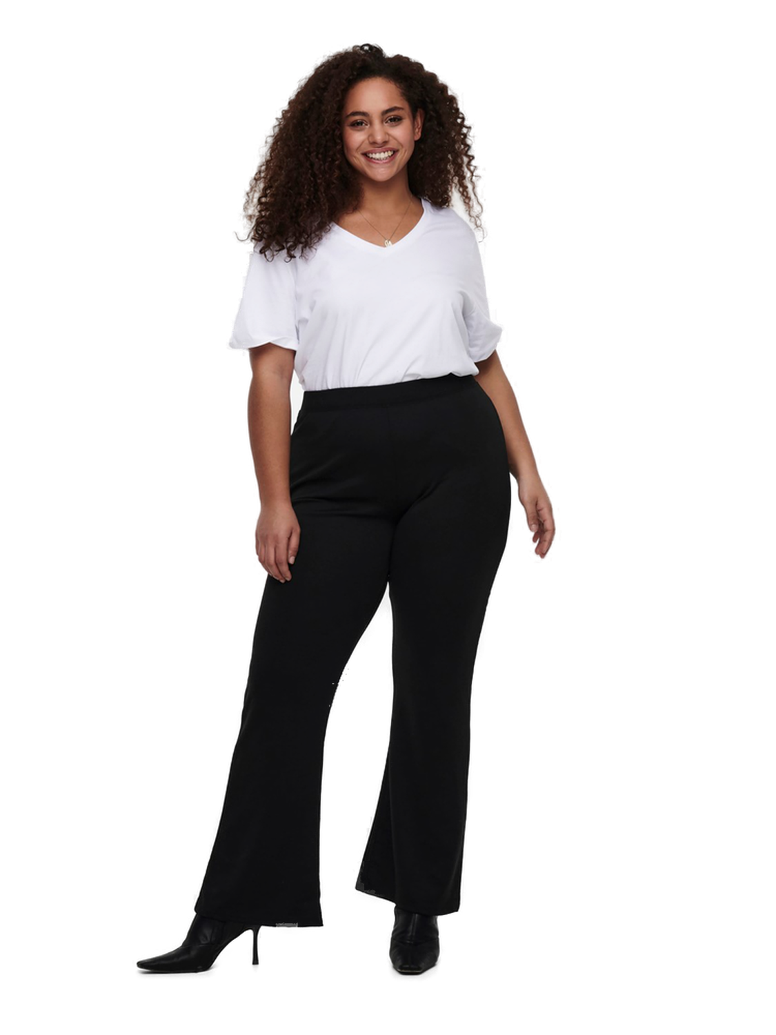 Carmakoma by Only Damen Hose CARPEVER - Flared Fit - Schwarz - Black - Plus Size