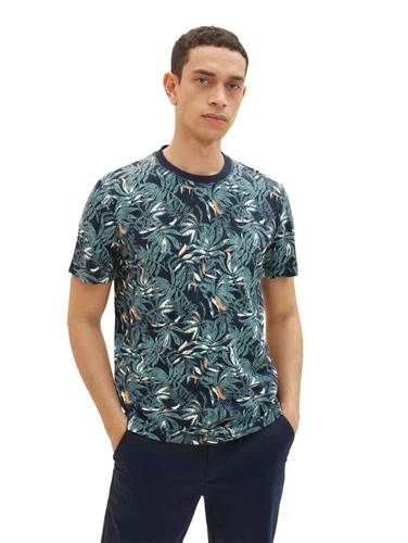 Tom Tailor Herren T-Shirt ALLOVER PRINTED - Regular Fit