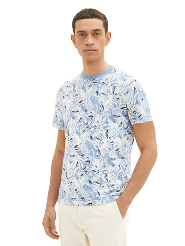Tom Tailor Herren T-Shirt ALLOVER PRINTED - Regular Fit