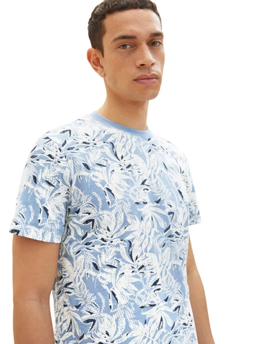 Tom Tailor Herren T-Shirt ALLOVER PRINTED - Regular Fit