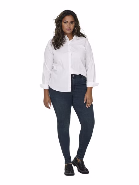Carmakoma by Only Damen Jeans CARAUGUSTA HW SKINNY BJ558 - Skinny Fit - Blau - Blue Black Denim - Plus Size Carmakoma by Only Damen Jeans CARAUGUSTA HW SKINNY BJ558 - Skinny Fit - Blau - Blue Black Denim - Plus Size
