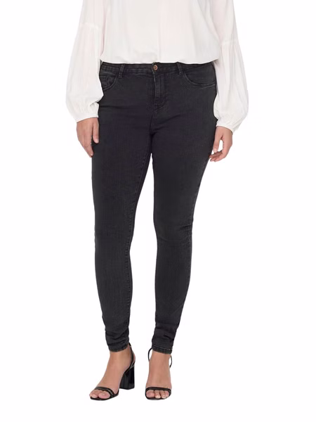 Carmakoma by Only Damen Jeans CARTHUNDER REG SKINNY PIM367 - Skinny Fit - Grau - Dark Grey Denim - Plus Size Carmakoma by Only Damen Jeans CARTHUNDER REG SKINNY PIM367 - Skinny Fit - Grau - Dark Grey Denim - Plus Size