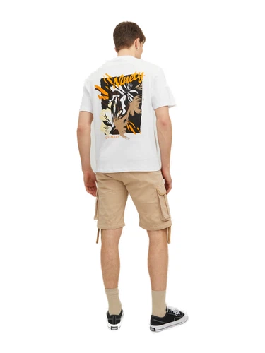 Jack & Jones Herren Rundhals T-Shirt  JORCABANA BACK - Relaxed Fit