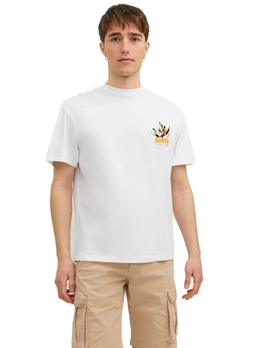 Jack & Jones Herren Rundhals T-Shirt  JORCABANA BACK - Relaxed Fit