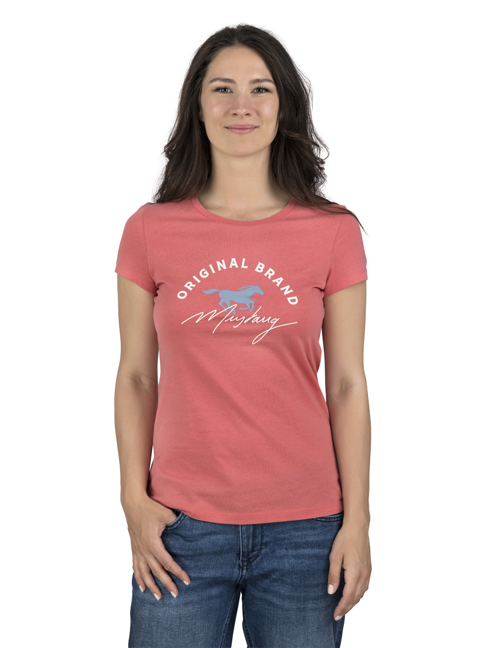 Mustang Damen T-Shirt Slim Fit S M L XL XXL