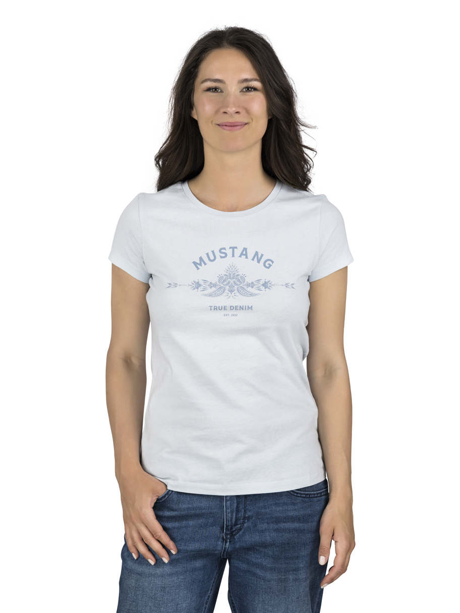 Mustang Damen T-Shirt Slim Fit S M L XL XXL