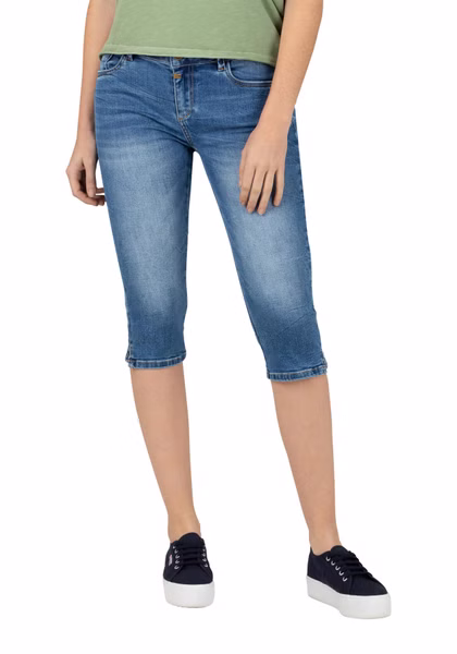 Timezone Damen Jeans Tight AleenaTZ 3/4 - Tight Fit - Blau - Pen Blue Wash Timezone Damen Jeans Tight AleenaTZ 3/4 - Tight Fit - Blau - Pen Blue Wash