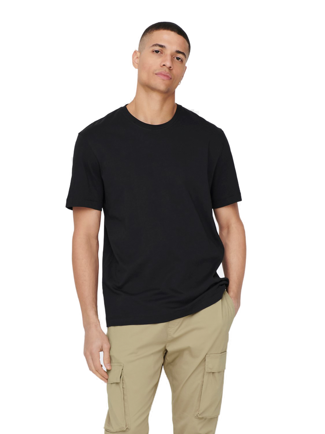 Only & Sons Herren Rundhals T-Shirt ONSMAX LIFE - Regular Fit