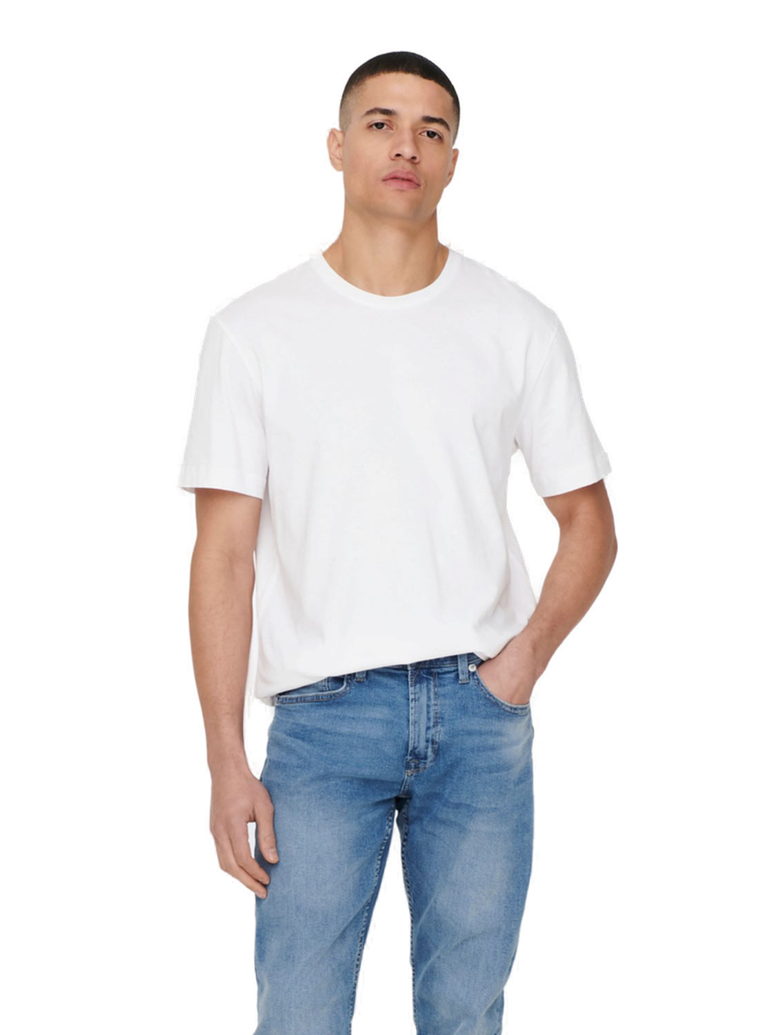 Only & Sons Herren Rundhals T-Shirt ONSMAX LIFE - Regular Fit