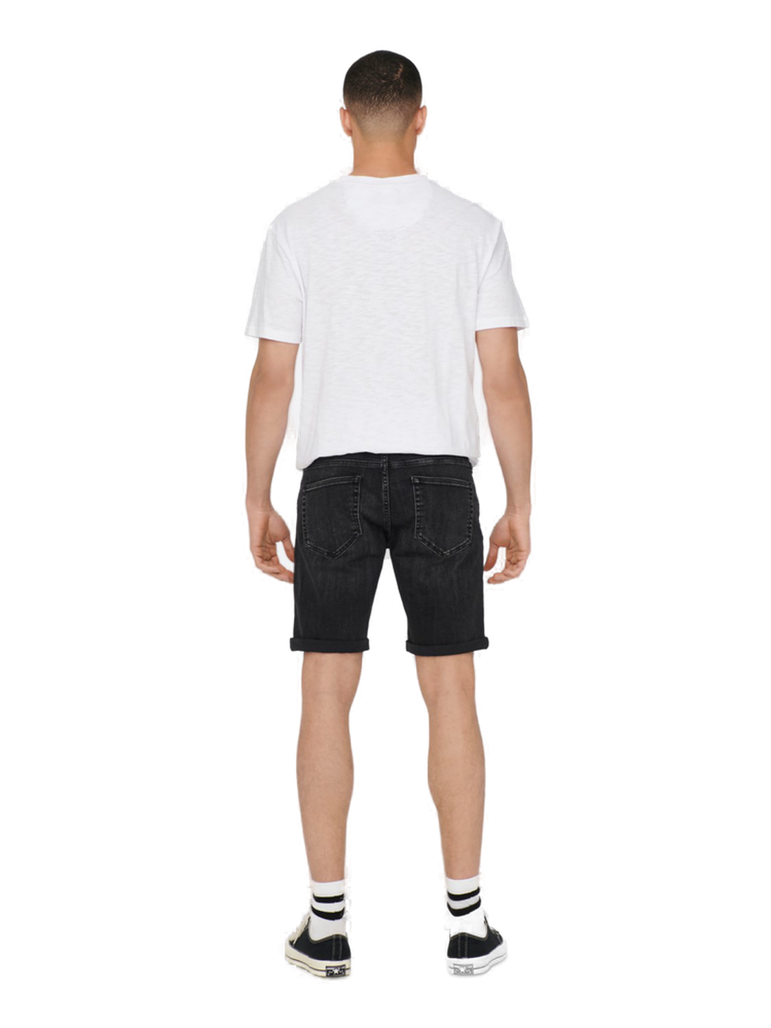 Only & Sons Herren Jeans Short ONSPLY 5192 - Regular Fit - Schwarz - Washed günstig online kaufen