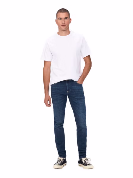 Only & Sons Herren Jeans ONSLOOM SLIM 4514 - Slim Fit - Blau - Dark Blue Denim Only & Sons Herren Jeans ONSLOOM SLIM 4514 - Slim Fit - Blau - Dark Blue Denim