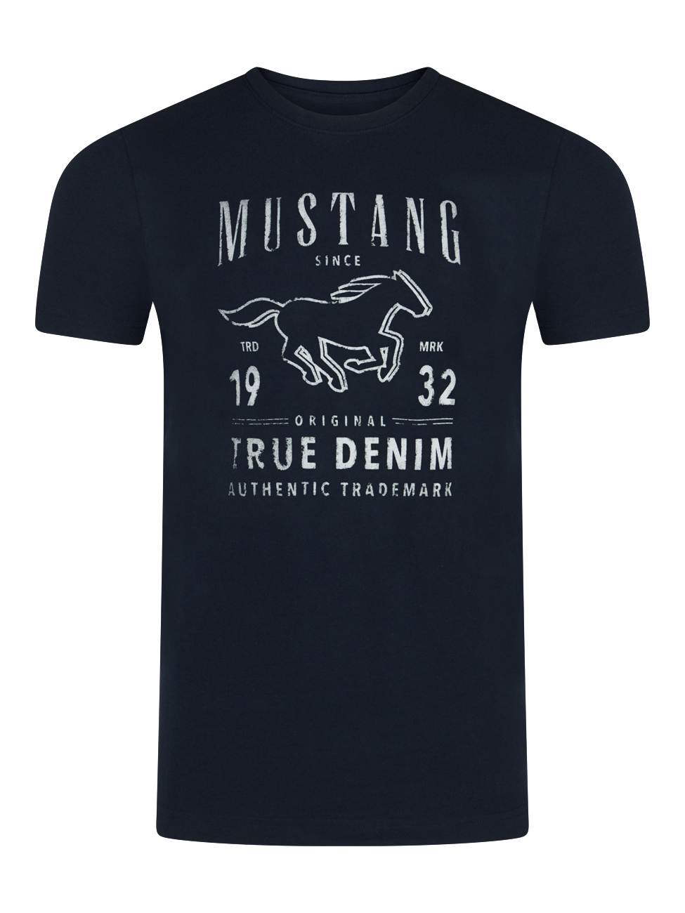 Mustang Herren T-Shirt Mehrfarbig Rundhals Regular Fit S bis 6XL