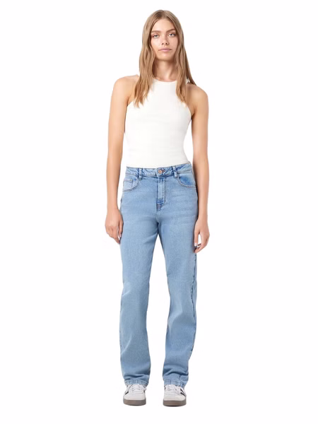 Noisy May Damen Jeans NMGUTHIE Straight Fit Blau - Light Blue Denim Noisy May Damen Jeans NMGUTHIE Straight Fit Blau - Light Blue Denim